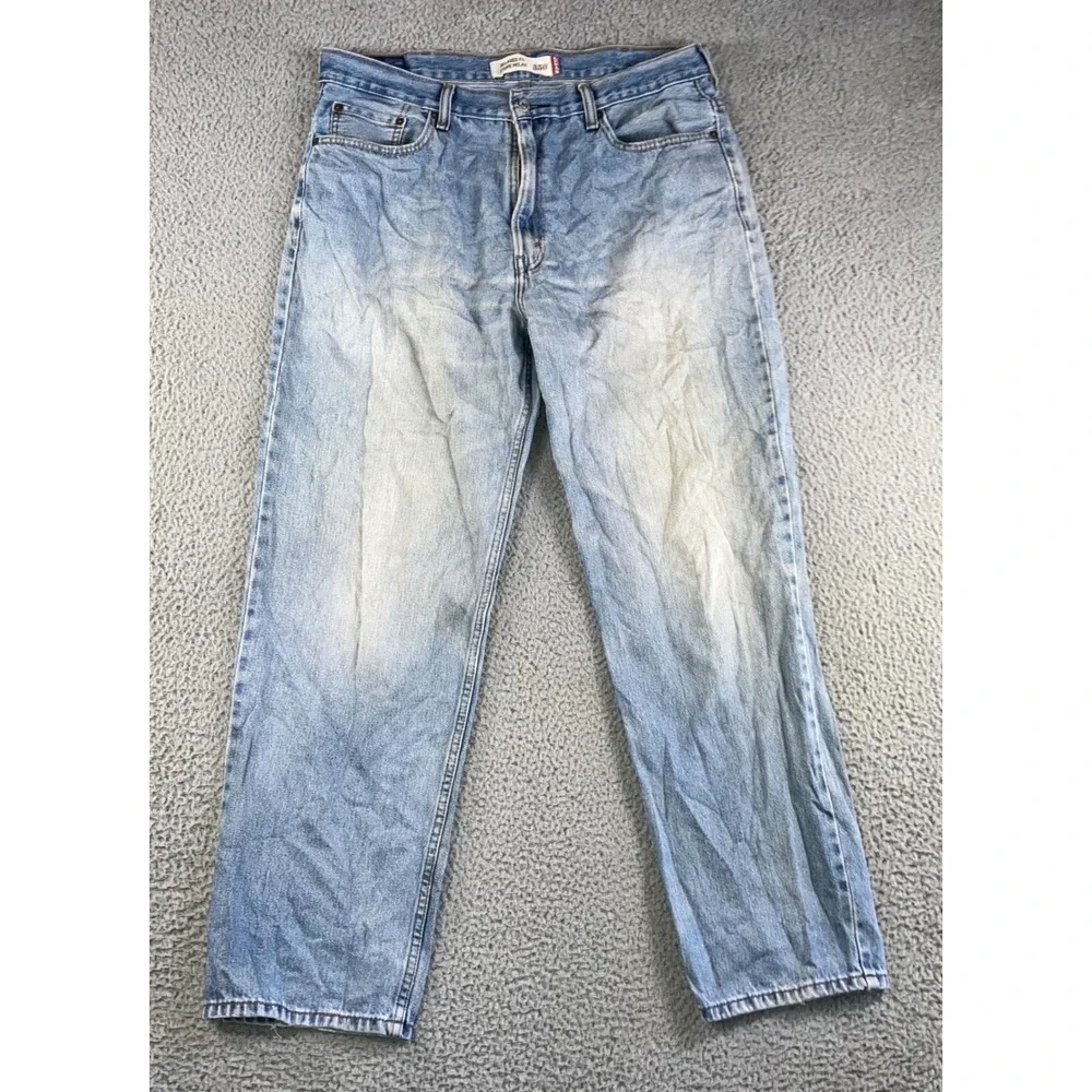 Vtg Levi's 550 Relaxed Fit Jeans Men 38x32‎ Light Wash Fit 36x31